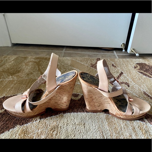 Sam Edelman Peach Sandal Wedges - Picture 3 of 7